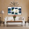 4pcs/set White Rose - Full Round Diamond Painting - 95x45cm
