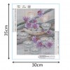 Candle Flower - Full Square Diamond - 30x35cm