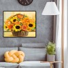 50x40cm Sunflowers Basket - Full Square Diamond - 50x40cm