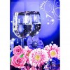 Wine Glass Flowers  - Full Round Diamond - 30x40cm
