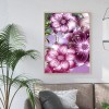 Bling Purple Flower - Full Round Diamond - 30x40cm