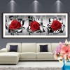 3pcs/set Red Rose-Full Round Diamond Painting - 95x34cm