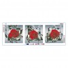 3pcs/set Red Rose-Full Round Diamond Painting - 95x34cm