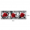 3pcs/set Red Rose-Full Round Diamond Painting - 95x34cm