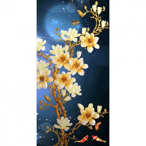 45x85cm Plum Blossom Tree - Full Round Diamond - 45x85cm