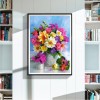Colored Flower - Full Round Diamond - 40x30cm