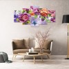 5pcs/set Butterfly Flowers-Full Round Diamond Painting - 95x45cm