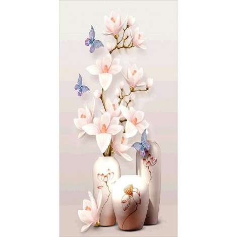 45x85cm Vase Mangnolia - Full Round Diamond - 45x85cm