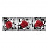 3pcs Red Rose - Full Round Diamond Painting - 95x34cm