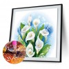 Calla Flower Wall - Full Diamond Painting - 30x30cm