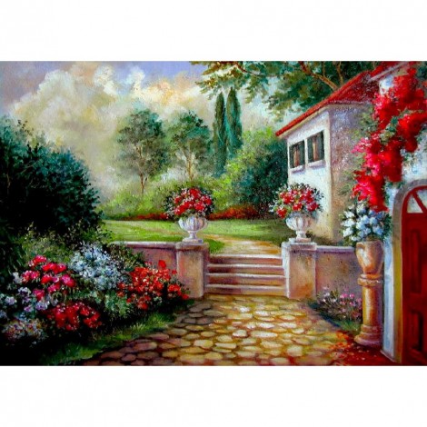 Back Garden - Full Round Diamond - 30x40cm