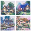5D DIY Special Shape Diamond Painting House Cross Stitch Embroidery (4pcs)