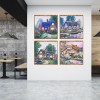 5D DIY Special Shape Diamond Painting House Cross Stitch Embroidery (4pcs)
