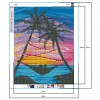Beach Tree  - Full Square Diamond - 40x50cm