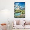5D Diamond Painting Kits Chair on Cliff Full Round Drill Picture Handicraft