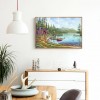 Wood House by Lake - Full Round Diamond - 50x40cm