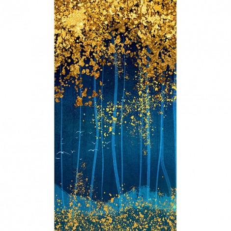 Woods Landscape  - Full Round Diamond - 45x85cm