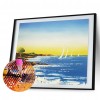 Beach Scenery - Full Round Diamond - 40x30cm