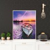 Sunset Ship - Full Round Diamond Painting - 30x40cm