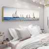 DIY Full Drill 5D Round Sea Boat Mosaic Picture Diamond Kit Painting Craft