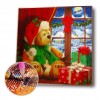 Xmas Bear Doll - Full Round Diamond - 30x30cm