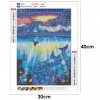 Dolphin Mural - Full Round Diamond - 30x40cm