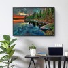 DIY Full Round Diamond Painting Lakeside Woods Picture Rhinestone Mosaic