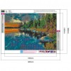 DIY Full Round Diamond Painting Lakeside Woods Picture Rhinestone Mosaic