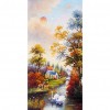 Deer In The River Goose Forest - Full Round Diamond - 45*85cm