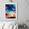 DIY Full Round Diamond Painting Sun Moon Rhinestone Wall Picture Kit Craft