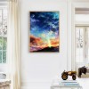 DIY Full Round Diamond Painting Sun Moon Rhinestone Wall Picture Kit Craft