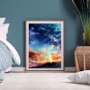 DIY Full Round Diamond Painting Sun Moon Rhinestone Wall Picture Kit Craft