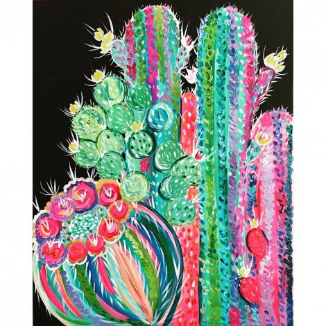 Cactus  - Full Round Diamond - 30x40cm