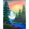 DIY Waterfall Full Drill Round Diamond Painting Bead Art Mosaic Home Decor