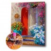 5D DIY Diamond Painting Kits Red Door Full Round Drill Picture Handicrafts