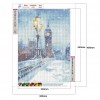 Diamond Round Full Clock Tower DIY Drill 5D Picture Painting Kit (C1612)