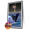 DIY Moon Landscape Room Decor Full Drill Round Diamond Drawing Painting Kit