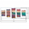 5 Panels Mountains River  - Full Round Diamond - 103x45cm