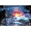 DIY 5D Sea Sunrise Landscape Full Drill Round Diamond Resin Painting Kit