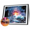 DIY 5D Sea Sunrise Landscape Full Drill Round Diamond Resin Painting Kit