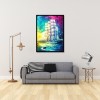 Color Sailboat - Full Round Diamond - 40x50cm
