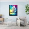 Color Sailboat - Full Round Diamond - 40x50cm