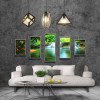 5 Panels Mountains River  - Full Round Diamond - 103x45cm