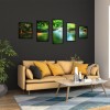 5 Panels Mountains River  - Full Round Diamond - 103x45cm