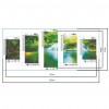 5 Panels Mountains River  - Full Round Diamond - 103x45cm