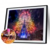 Diamond Painting Fireworks Light Up the Tower Full Round Drill Handicrafts