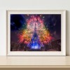 Diamond Painting Fireworks Light Up the Tower Full Round Drill Handicrafts