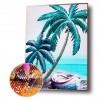 Beach Tree  - Full Square Diamond - 40x50cm