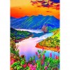 Diamond Painting Kits Purple Mountain and River Full Round Drill Handicraft
