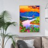 Diamond Painting Kits Purple Mountain and River Full Round Drill Handicraft